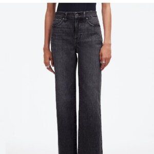 Madewell The Perfect Vintage Wide-Leg Crop Jean Robles Wash (faded black wash)